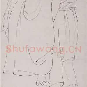 1947-1949年 方人定《高古游丝描》国画人物作品图片鉴赏