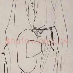 1947-1949年 方人定《曹衣描》国画人物作品图片鉴赏