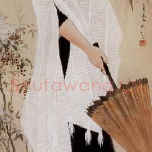 1931年 方人定《踏雪》国画人物作品图片鉴赏