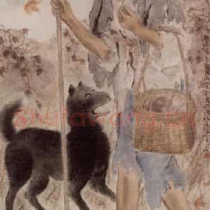 1935年 方人定《乞丐》国画人物作品图片鉴赏