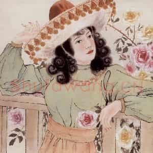 1939年 方人定《墨西哥女郎》国画人物作品图片鉴赏