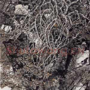 1989年 王晋元《神山之寿》国画花鸟写意作品图片鉴赏