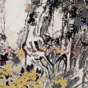 1978年 王晋元《在西双版纳密林中》国画花鸟写意作品图片鉴赏