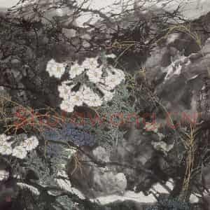 1992年 王晋元《幽谷灵秀》国画花鸟写意作品图片鉴赏