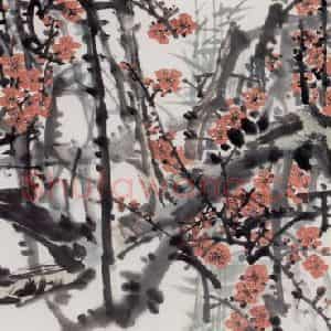 1978年 王晋元《花卉四屏》国画花鸟写意作品图片鉴赏