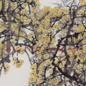 1978年 王晋元《花卉四屏》国画花鸟写意作品图片鉴赏