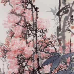 1978年 王晋元《花卉四屏》国画花鸟写意作品图片鉴赏