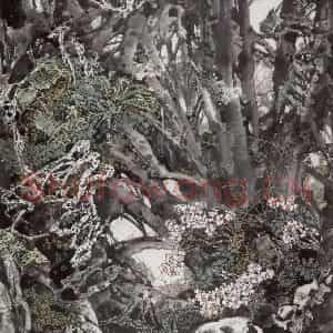 1994年 王晋元《龙根》国画花鸟写意作品图片鉴赏