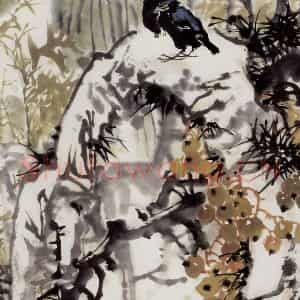 1979年 王晋元《绿乡》国画花鸟写意作品图片鉴赏