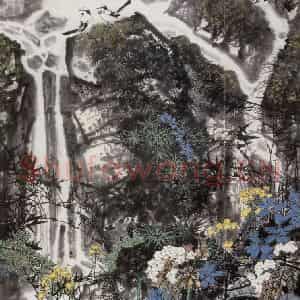 1981年 王晋元《幽谷传声》国画花鸟写意作品图片鉴赏