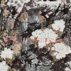 1982年 王晋元《密林深处》国画花鸟写意作品图片鉴赏