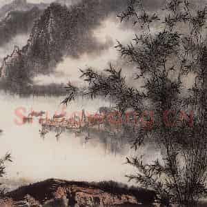 1976年 刘宝纯《长江写生》国画山水作品图片鉴赏