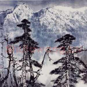 1996年 刘宝纯《玉山颂》国画山水作品图片鉴赏