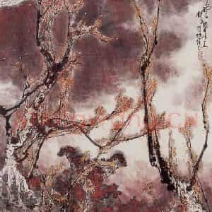 1991年 刘宝纯《齐鲁古长城》国画山水作品图片鉴赏