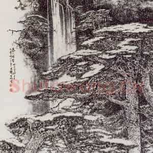 2003年 刘宝纯《泰山瑞雪》国画山水作品图片鉴赏