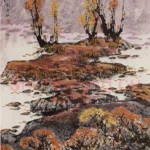 1988年 刘宝纯《万里风烟》国画山水作品图片鉴赏