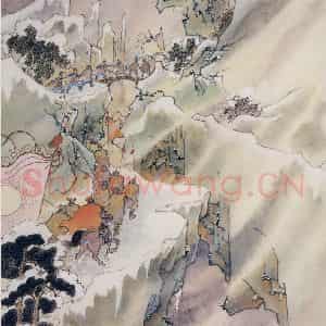 1985年 任率英《边塞诗》国画人物作品图片鉴赏