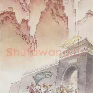 1985年 任率英《边塞诗》国画人物作品图片鉴赏