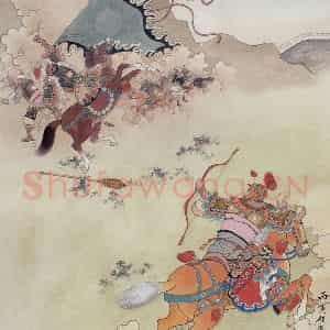 1986年 任率英《边塞诗》国画人物作品图片鉴赏
