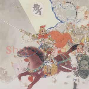 1986年 任率英《边塞诗》国画人物作品图片鉴赏