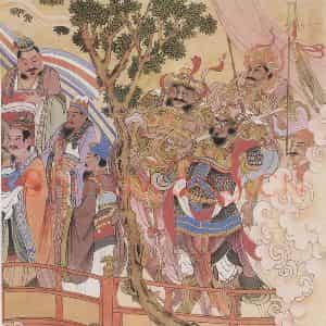1986年 任率英《八十七神仙卷》国画人物作品图片鉴赏