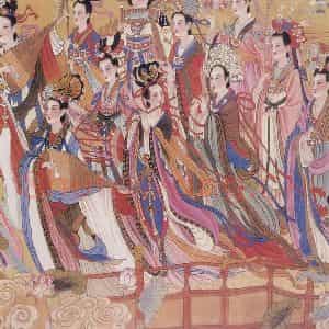 1986年 任率英《八十七神仙卷》国画人物作品图片鉴赏