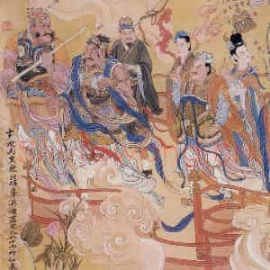 1986年 任率英《八十七神仙卷》国画人物作品图片鉴赏