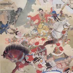 1981年 任率英《虎牢关》国画人物作品图片鉴赏