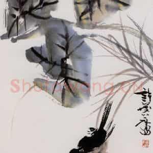1986年 许麟庐《野趣》国画花鸟写意作品图片鉴赏