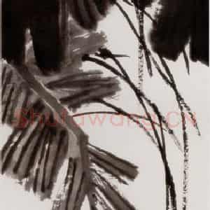1956年 许麟庐《蕉鹅图》国画花鸟写意作品图片鉴赏