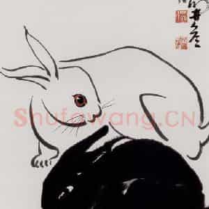 1962年 许麟庐《黑与白》国画花鸟写意作品图片鉴赏