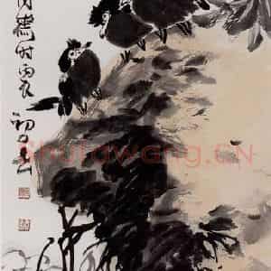 1976年 许麟庐《白茶花》国画花鸟写意作品图片鉴赏