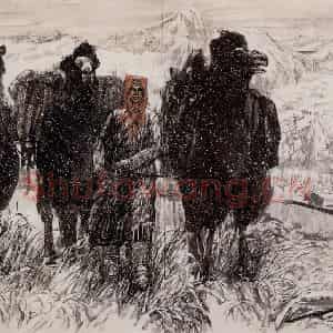 2000年 杜滋龄《帕米尔雪韵》国画综合作品图片鉴赏