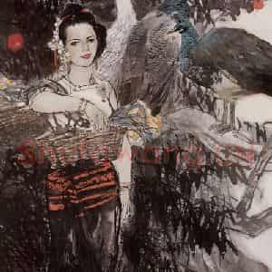 2000年 杜滋龄《版纳晨曦》国画人物作品图片鉴赏