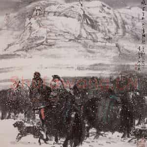 2001年 杜滋龄《风云乍起》国画综合作品图片鉴赏