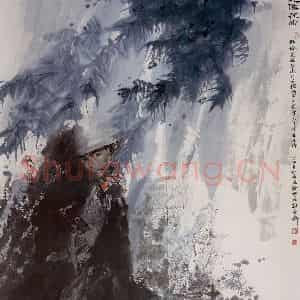 1987年 杜滋龄《边陲夜雨》国画综合作品图片鉴赏