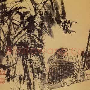 1994年 杜滋龄《蕉林中》国画人物作品图片鉴赏