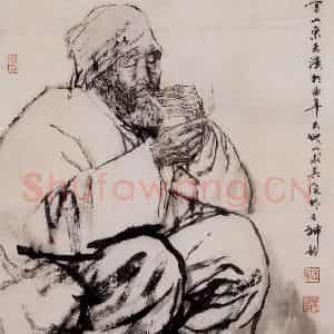 1994年 杜滋龄《山东老汉》国画人物作品图片鉴赏