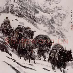 1995年 杜滋龄《雪韵》国画综合作品图片鉴赏