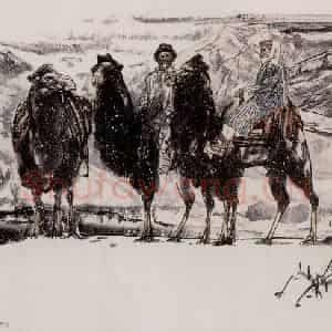 1997年 杜滋龄《帕米尔初雪》国画综合作品图片鉴赏