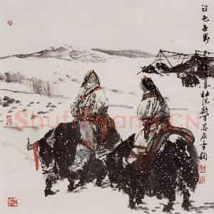 1998年 杜滋龄《白色世界》国画综合作品图片鉴赏