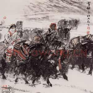 1998年 杜滋龄《雪韵》国画综合作品图片鉴赏