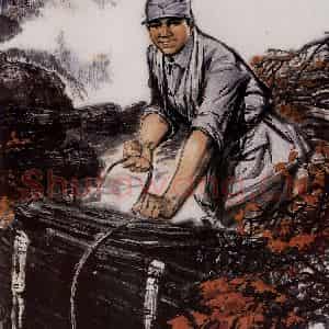 1978年 杜滋龄《张思德同志》国画人物作品图片鉴赏