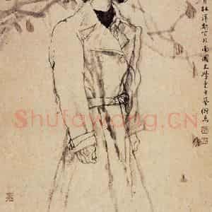 1998年 杜滋龄《秋之韵》国画人物作品图片鉴赏