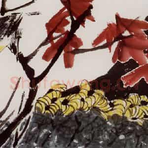 2004年 隋易夫《俯瞰秋色胜春色》国画花鸟作品图片鉴赏