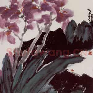 2002年 隋易夫《鸢尾花》国画花鸟作品图片鉴赏