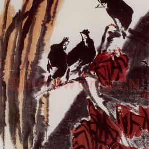 2002年 隋易夫《鸟语会》国画花鸟作品图片鉴赏