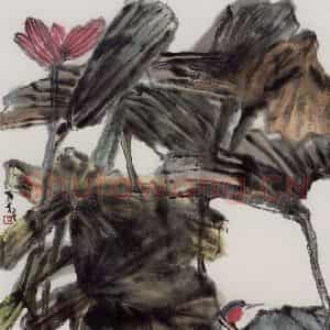 2003年 隋易夫《西湖晴莲》国画花鸟作品图片鉴赏