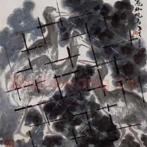 2003年 隋易夫《笼外观鸟》国画花鸟作品图片鉴赏