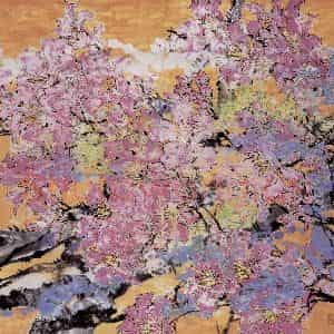 1996年 郭怡孮《金紫荆》国画花鸟作品图片鉴赏